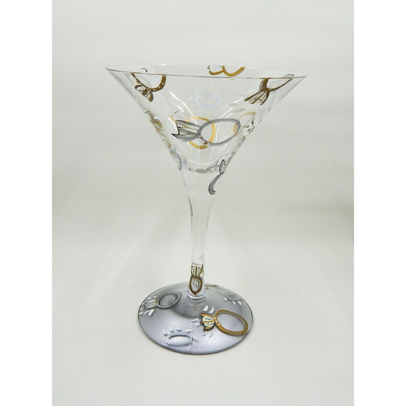 Lolita Wedding Tini Love My Martini Glass 7oz Hand-Painted - Picture 1 of 10